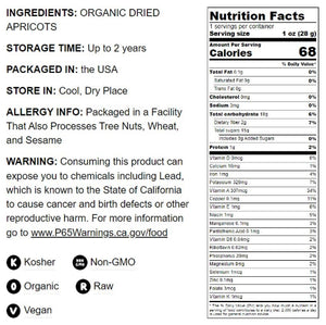 Organic Dried Apricots (1 lb)