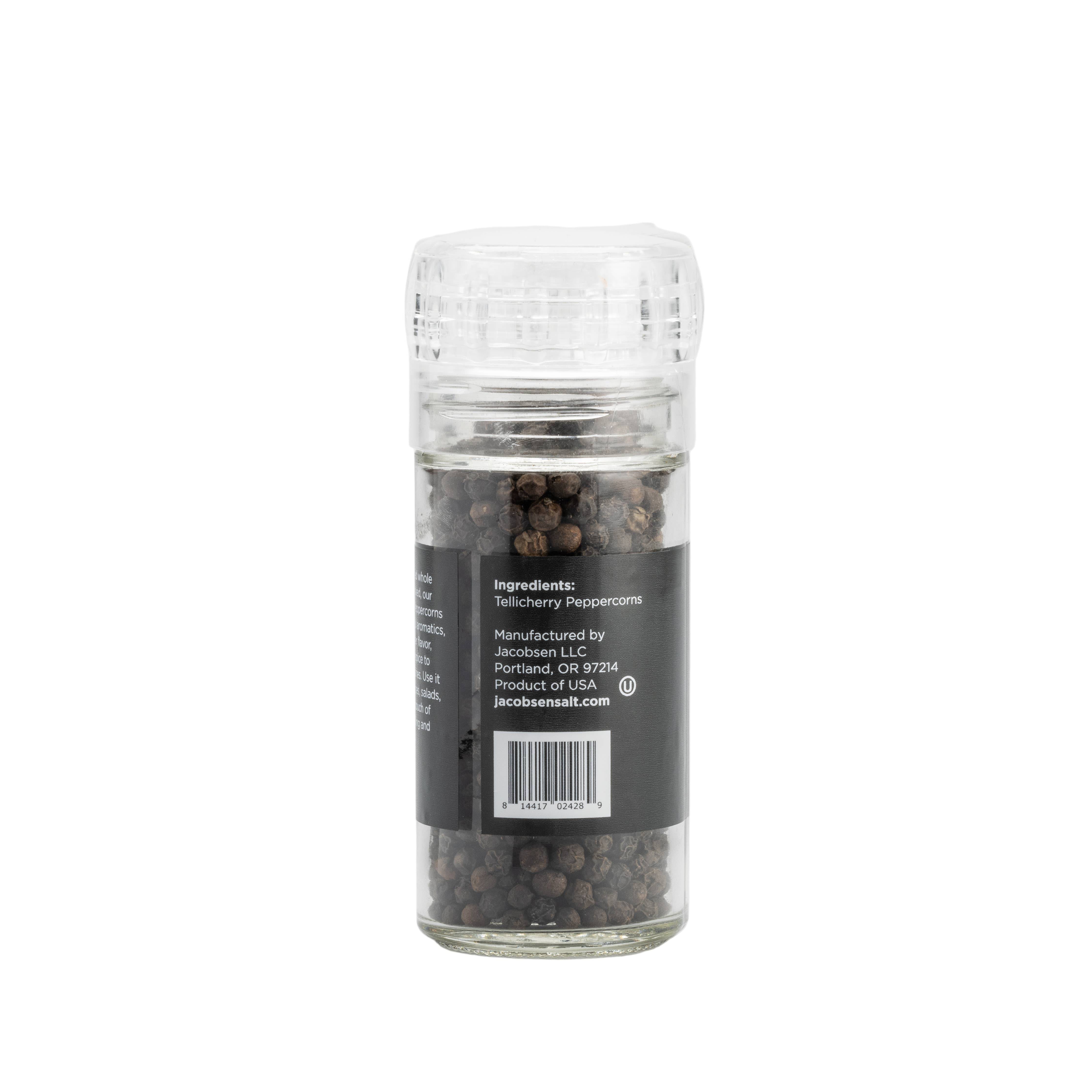 Tellicherry Peppercorn Grinder - Glass Pepper Grinder