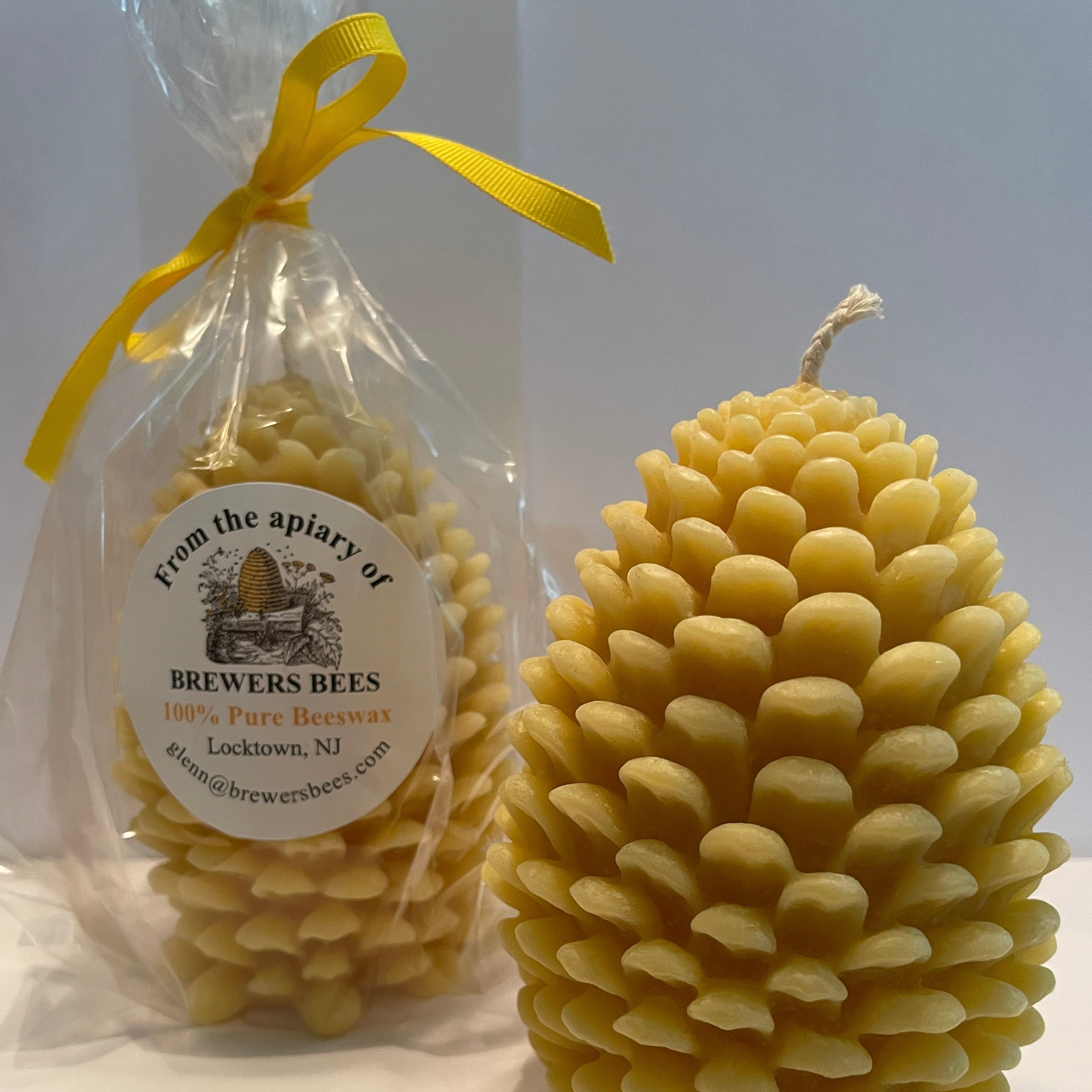 Beeswax Pinecone Candles (5" x 3 ") 13 oz